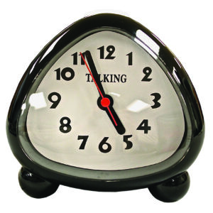 Black Analog Talking Clock