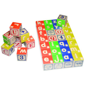 Braille ABC Blocks spread out