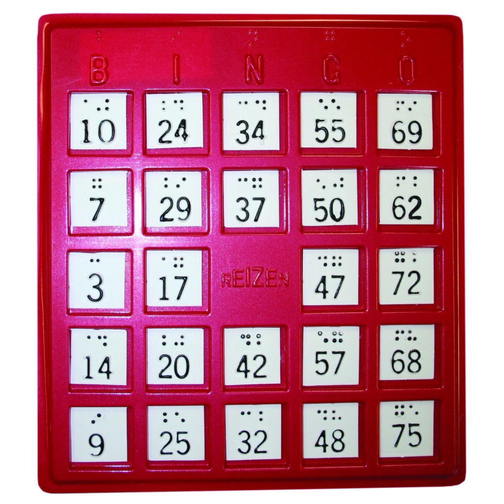 Braille Bingo Card Vision Forward