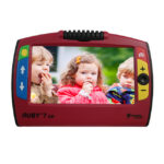 The Ruby 7 with an image of happy children on its screen.