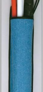 Black Leather Mobility Cane Pouch