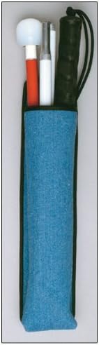 Black Leather Mobility Cane Pouch