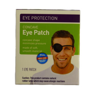 Eye patch packaging from the front.