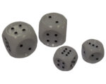 4 dice. One shows a 4, another a 2, another a 6 and the last a 3.