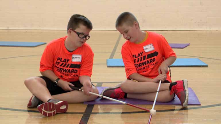 Two campers participating in POUND.