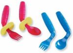 EasiEaters Easy to Grip Fork and Spoon Left Set adaptive eating utensils