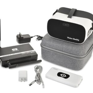 Vision Buddy with the transitter box, case, cables and external battery.