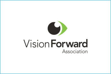 Vision forward logo with eye