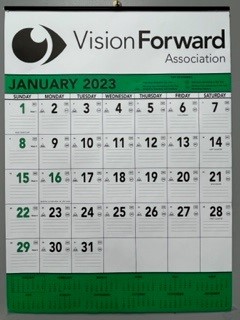 Jumbo Print Calendar with Pen