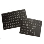 EZKey Computer Labels White on Black high-contrast keyboard labels