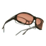 Vistana Medium Black Polarized Copper fitover sunglasses by Cocoons