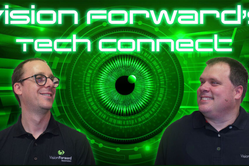 Vision Forward's Tech Connect (image with photos of Cory Ballard and Luke Scriven)