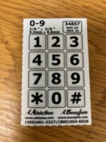 AbleSee Number Stickers black numbers on white high-contrast labels