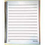 Spiral notebook with bold dark lines for accessible writing and note-taking