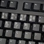 Clear tactile Braille keyboard labels for accessible computer use