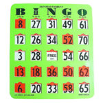 Hi visibility Bingo card, Bingo for the visually impaired, games for the visually impaired, large print Bingo card with shutters