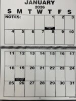 large print wall calendar 2026 18 month