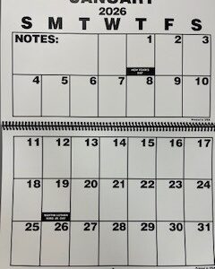 large print wall calendar 2026 18 month