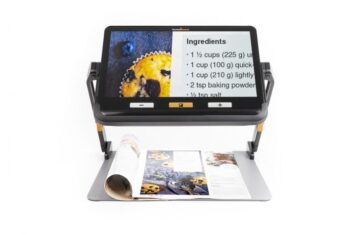 portable video magnifier with stand