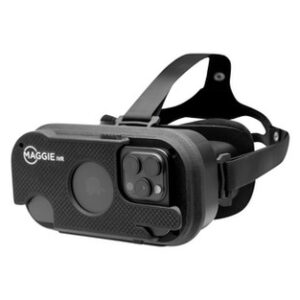 The Maggie iVR headset with an iPhone in the front
