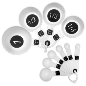 White Large Print Measuring Set